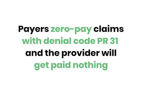 Denial Code PR 31: What it is & How to Handle it — Etactics