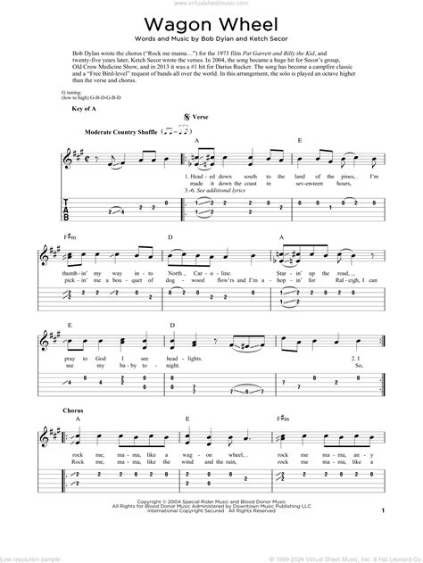 Guitar Chords For Wagon Wheel