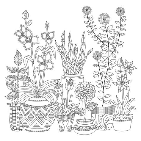 Plant Coloring Pages Adult