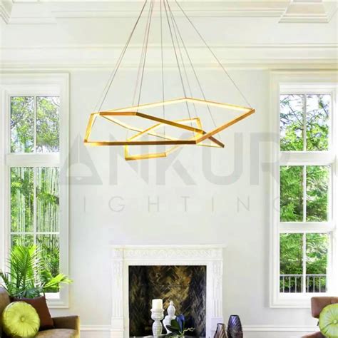 ANKUR GEOM HEXAGON 3 RING CONTEMPORARY LED CHANDELIER at the lowest ...