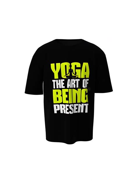 Yoga Line Art Oversized T-Shirt | Minimal Mindful Streetwear Tee ...