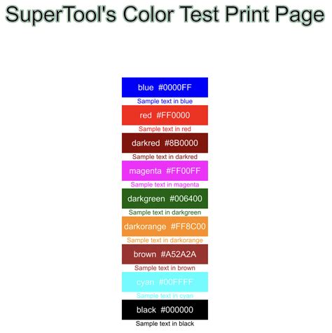 RGB Color Test Print 的图像结果