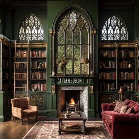 Victorian Gothic Floor to Ceiling Bookshelves | Home library design ...