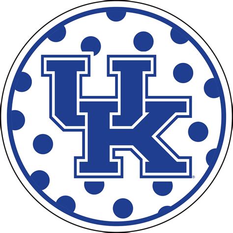 University of Kentucky Polka Dot UK Logo Circle Magnet [Blue - 5 ...
