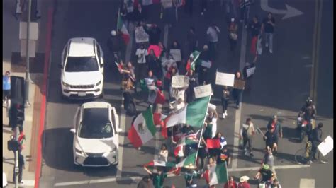 Protesters rally in Los Angeles against Trump's immigration policies ...