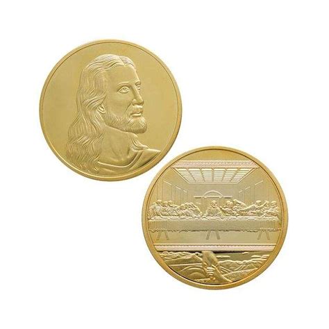 Buy Jesus, Last Supper by Da Vinci Gold Coin Deluxe Challange Coin ...