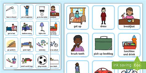 Daily Routine Visual Timetable for Girls