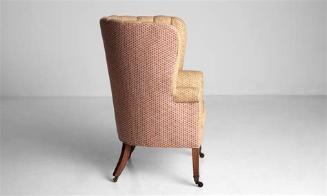 Barrel Back Chair in Patterned Linen by Zak + Fox :: Obsolete