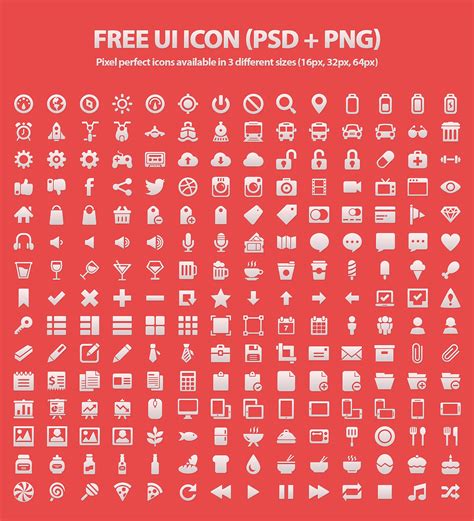 500+ Free UI Icons (PSD + PNG) | Icons | Graphic Design Junction