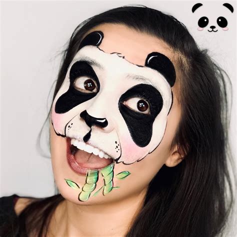 Panda face Paint Tutorial | Panda face painting, Animal face paintings ...
