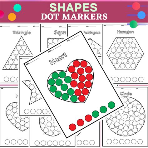 2D Shapes Coloring Pages Dot Markers -Bingo Daubers For Kids Math ...