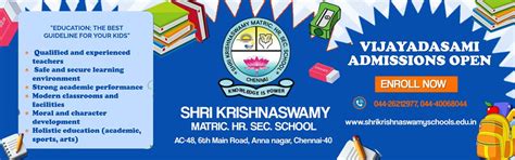 Vijayadasami Pamphlet - Shri Krishnaswamy School | Anna Nagar
