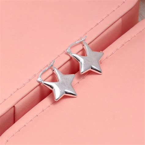 Buy 925 Steling Silver Classic Minimalist Aesthetic Handmade 3D Star ...