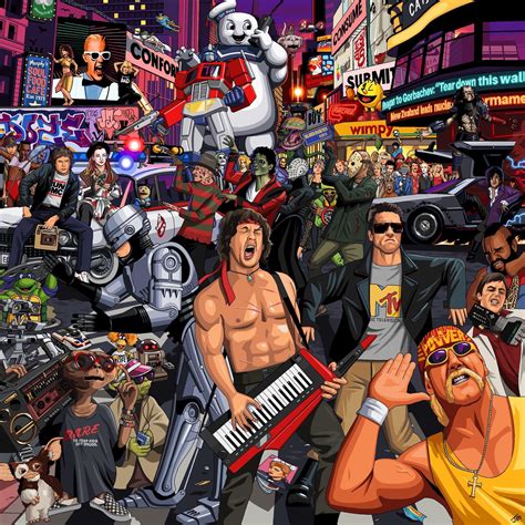 Tribute to the 80s in Microsoft Paint by artist Jim’ll Paint It : r/80s