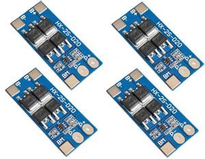 INVENTO 4PCS 2S 7.4V BMS 20A 2 Cell 18650 Lithium Battery Charging ...