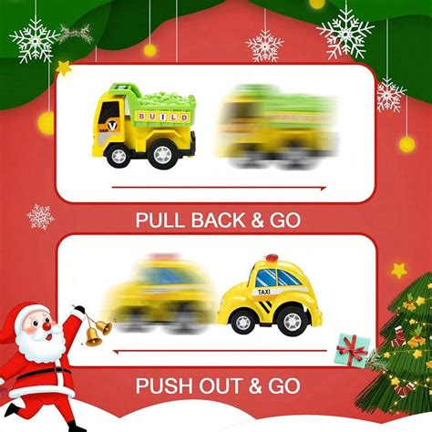 Kerst Advent Kalender 2024, Press & Go Race Auto Voertuigen Speelgoed ...