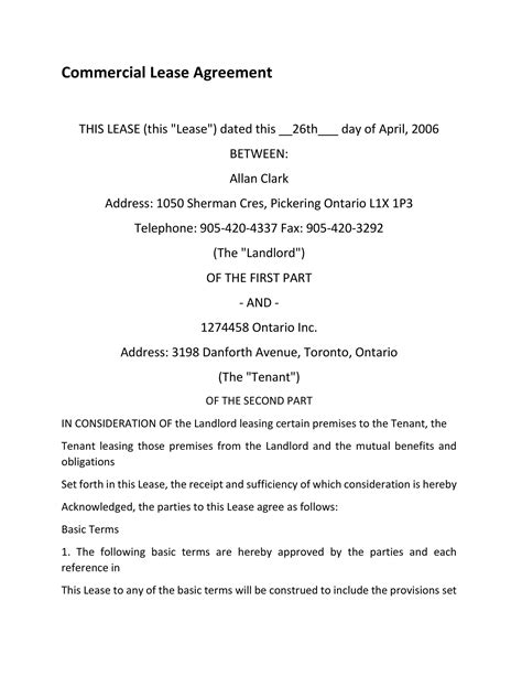 26 Free Commercial Lease Agreement Templates ᐅ TemplateLab