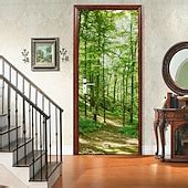 Sunlight Forest Door Covers Door Tapestry Door Curtain Decoration ...