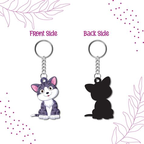Cat Wooden Keychain – Bhai Please India