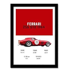 GOOD HOPE Ferrari 250 GTO SuperCar Artwork For wall decor home bedroom ...