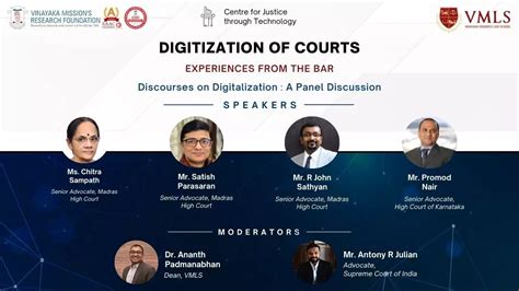 Vinayaka Mission's Law School, Lecture, Digitalization of Court