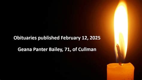 The Cullman Tribune - Obituaries published February 12, 2025 https ...