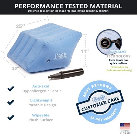 Buy Contour 2-in1 Inflatable Leg & Knee Relief Support Cushion - Wedge ...