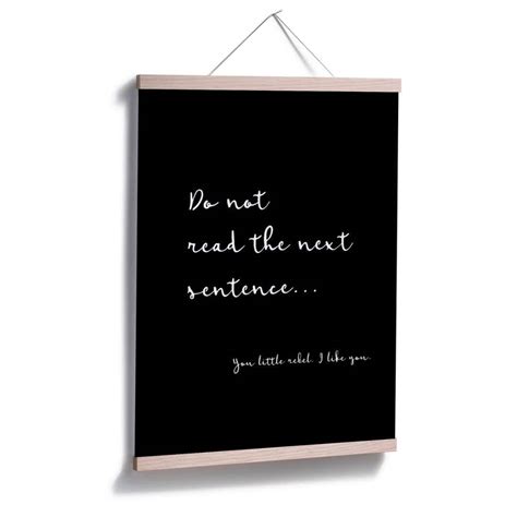 Poster Do not read the next sentence | wall-art.com