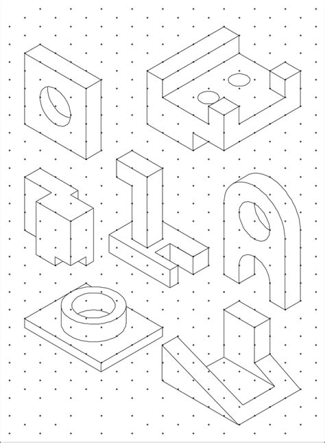 Image result for Isometric Drawing Exercises Examples