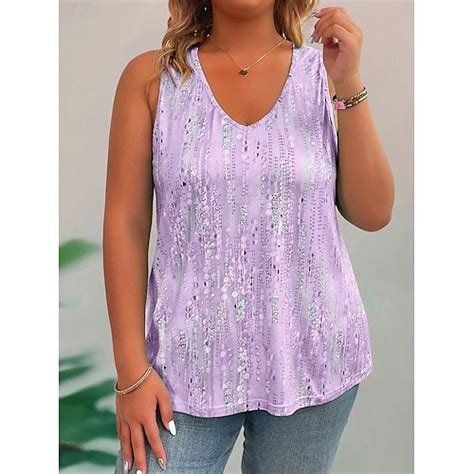 Women's Camisole Tank Top Ombre Graphic Basic Sleeveless U Neck Regular ...