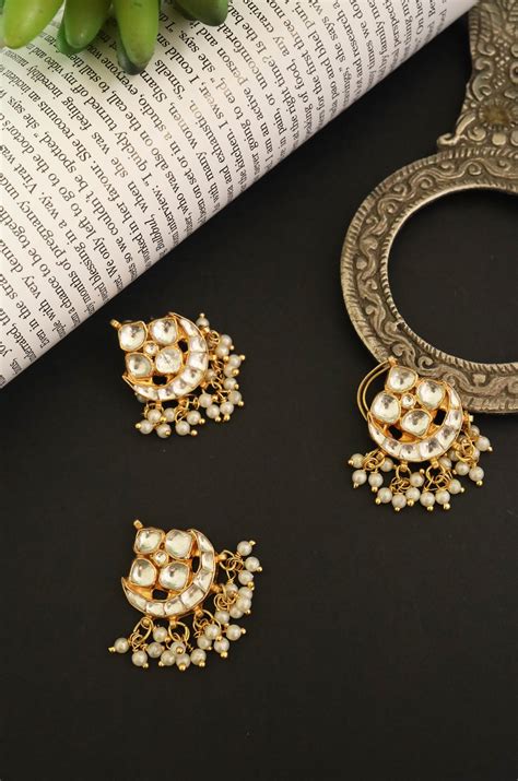 Lubna Gold Plated Braid Pins- Set of 3 – Do Taara