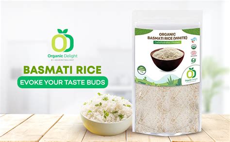 Organic Delight Basmati Rice 1kg - Aroma & Naturally Aged Long Rice for ...