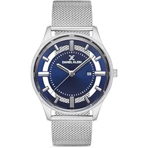 DANIEL KLEIN Stainless Steel Analogue Blue Dial Women's Watch-DK.1. ...