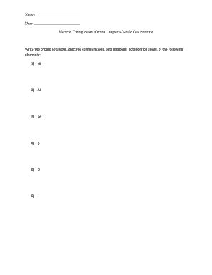 Fillable Online willametteleadershipacademy Electron Configuration ...