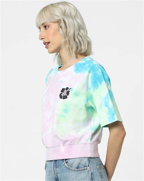 Green Tie-Dye Printed Sweatshirt