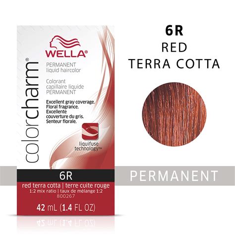 Wella Color Charm Permanent Liquid Hair Color for Gray Coverage 5RG ...
