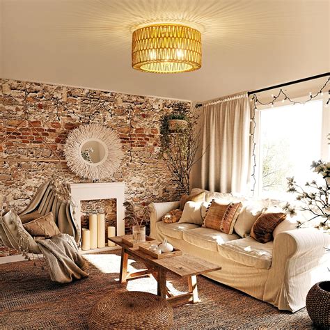 Rpzloila Rattan Ceiling Light Fixture, 3 Light Bohemian India | Ubuy