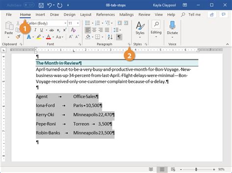 Tab in Word Online 的图像结果