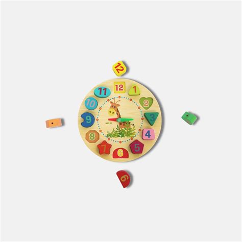 Wooden Shape Sorting Clock for Kids | Fun Time Learning Toy – Erenjoy