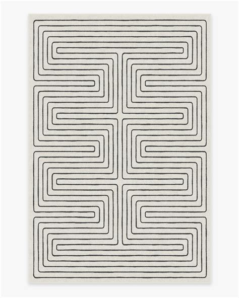 Jonathan Adler Labyrinth Black & Ivory Rug | Ruggable