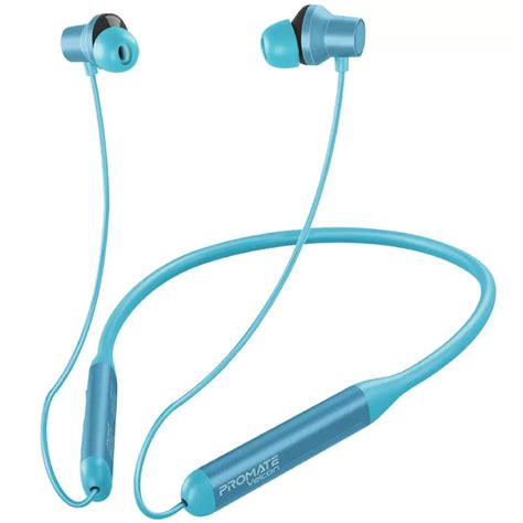 Promate Velcon Bluetooth v5.0 Wireless Neckband Earphones (Blue) Price ...
