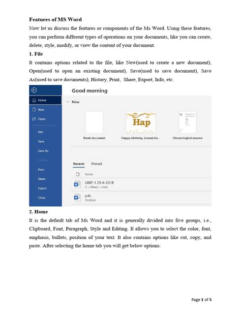 Writing Features in Word Program 的图像结果