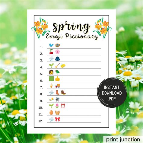 Image result for Spring Pictionary