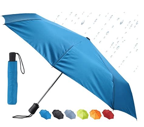 Lewis N. Clark Automatic Travel Umbrella, Blue | Ubuy India