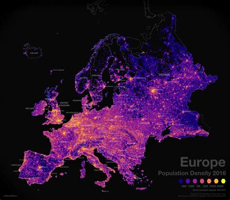 Population Density Map Europe