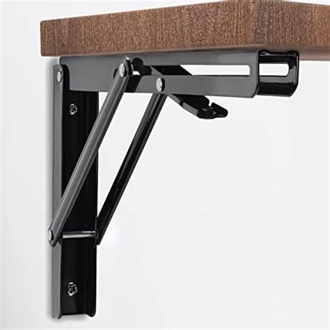 16 INCH Folding Shelf Brackets - Heavy Duty Metal Collapsible Shelf ...