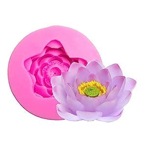 3D Lotus Flower Shaped Silicone Soap Mold Wax Candle Making Mold Epoxy ...