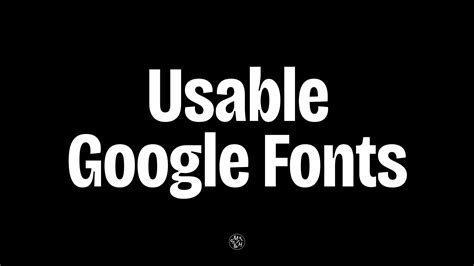 Usable Google Fonts | Figma