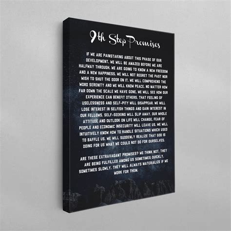 9th Step Promises Poster - Addiction Recovery Wall Art – HealthyMindArt
