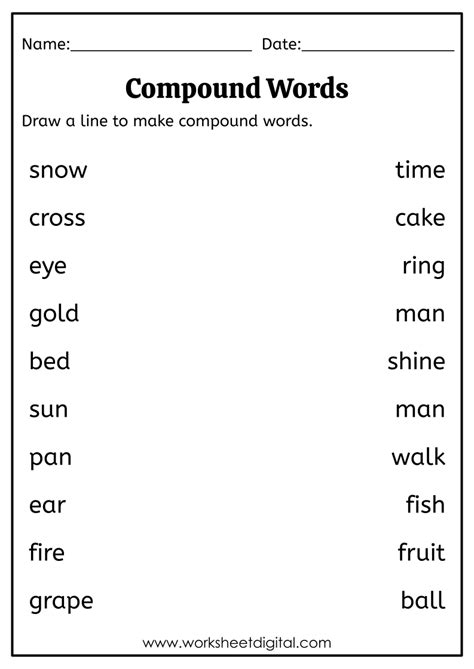 Compound Words for Preschoolers 的图像结果
